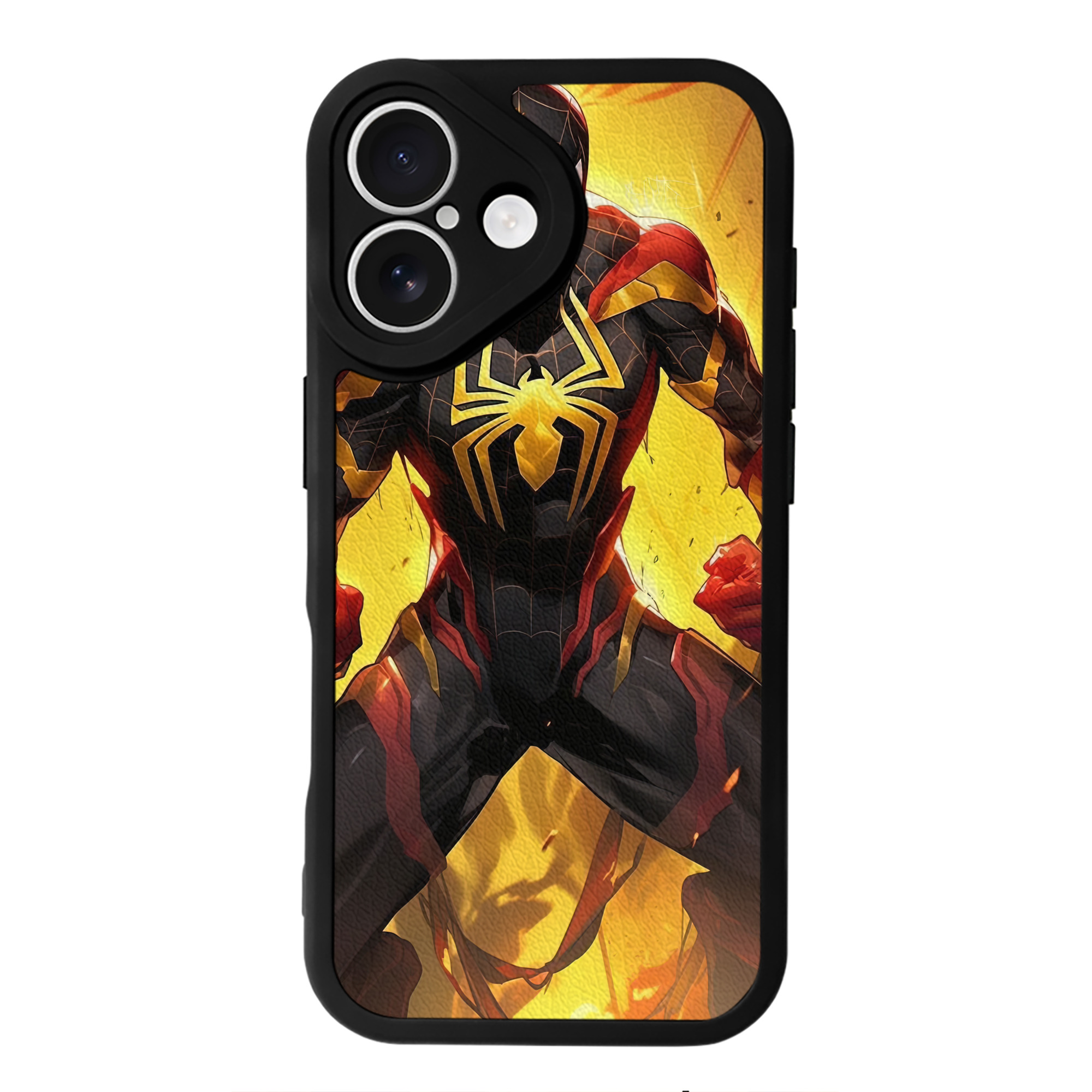 Spider Man スパイダーマン 【iPhone 16シリーズ対応】シリコンスマホケース（レザー調） 材質：シリコン